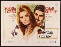4f490 MORE THAN A MIRACLE 1/2sh '67 romantic art of sexy Sophia Loren & Omar Sharif!