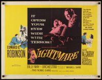 4f509 NIGHTMARE 1/2sh '56 Edward G. Robinson, from the Cornel Woolrich novel!