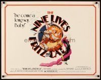 4f511 NINE LIVES OF FRITZ THE CAT 1/2sh '74 AIP, Robert Crumb, art of smoking cartoon feline!