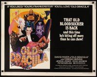 4f518 OLD DRACULA 1/2sh '75 Vampira, David Niven as the Count, Clive Donner, wacky horror art!