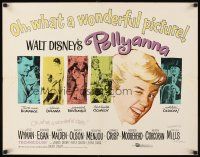 4f551 POLLYANNA 1/2sh '60 art of winking Hayley Mills, Jane Wyman, Disney!