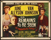 4f574 REMAINS TO BE SEEN style A 1/2sh '53 Van Johnson, June Allyson, Angela Lansbury!