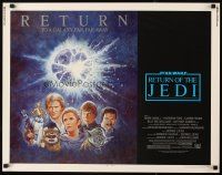 4f580 RETURN OF THE JEDI 1/2sh R85 George Lucas classic, Mark Hamill, Ford, Tom Jung art!