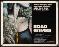 4f587 ROAD GAMES 1/2sh '81 the killer is playing the deadliest game of all, sexy horror art!