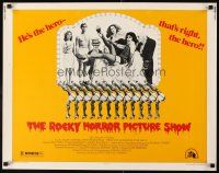 4f590 ROCKY HORROR PICTURE SHOW 1/2sh '75 wacky image of 'hero' Tim Curry & cast!