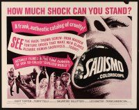 4f597 SADISMO 1/2sh '67 AIP bizarre sadomasochism, how much shock can you stand?