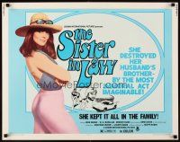 4f621 SISTER IN LAW 1/2sh '74 early Joseph Ruben, sexy immoral Anna Saxon kept it in the family!