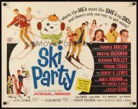 4f622 SKI PARTY 1/2sh '65 Frankie Avalon, Dwayne Hickman, where the he's meet the she's on skis!