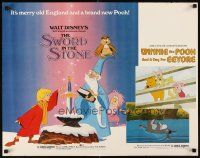 4f655 SWORD IN THE STONE/WINNIE POOH & A DAY FOR EEYORE 1/2sh '83 Disney cartoons, art by Wenzel!
