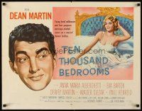 4f670 TEN THOUSAND BEDROOMS style A 1/2sh '57 Dean Martin & sexy Anna Maria Alberghetti in bed!