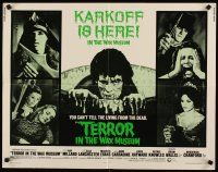 4f676 TERROR IN THE WAX MUSEUM 1/2sh '73 where you can't tell the living from the dead!