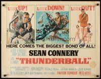 4f684 THUNDERBALL 1/2sh '65 art of Sean Connery as secret agent James Bond 007!