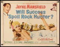 4f726 WILL SUCCESS SPOIL ROCK HUNTER 1/2sh '57 art of sexy Jayne Mansfield wearing only a sheet!