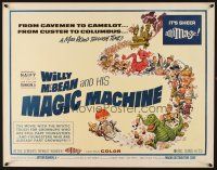 4f728 WILLY McBEAN & HIS MAGIC MACHINE 1/2sh '65 cavemen to Camelot, wacky Jack Davis artwork!