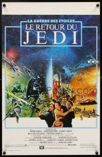 4g029 RETURN OF THE JEDI Belgian '83 George Lucas classic, cool different montage image!