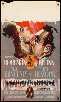 4g043 VISIT Belgian '64 Ingrid Bergman wants to kill her lover Anthony Quinn, Ray art!