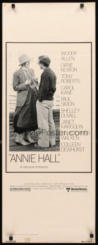 4g166 ANNIE HALL insert '77 full-length Woody Allen & Diane Keaton, a nervous romance!
