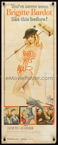 4g171 BABETTE GOES TO WAR insert '60 sexy soldier Brigitte Bardot, Babette s'en va-t-en guerre