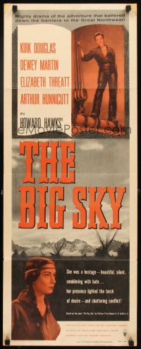 4g192 BIG SKY insert R56 Kirk Douglas in Howard Hawks' mighty adventure of the Great Northwest!