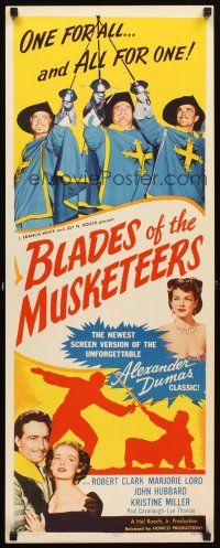 4g196 BLADES OF THE MUSKETEERS insert '53 Boetticher's version of the Alexander Dumas classic!