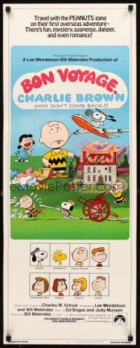 4g207 BON VOYAGE CHARLIE BROWN int'l insert '80 Peanuts, Snoopy, Charles M. Schulz art!