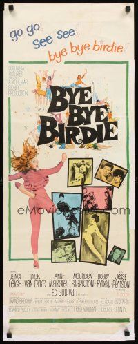 4g217 BYE BYE BIRDIE insert '63 cool artwork of sexy Ann-Margret dancing, Van Dyke, Janet Leigh!