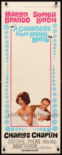 4g245 COUNTESS FROM HONG KONG insert '67 Marlon Brando, sexy Sophia Loren, directed by Chaplin!