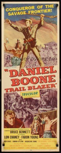 4g257 DANIEL BOONE TRAIL BLAZER insert '56 art of Bruce Bennett, conqueror of the savage frontier!