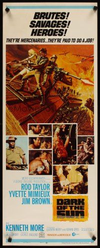 4g258 DARK OF THE SUN insert '68 cool action art of Rod Taylor, Yvette Mimieux & Jim Brown!