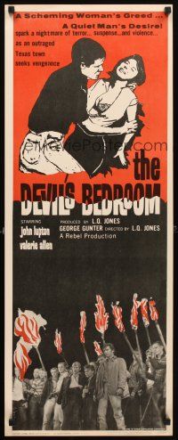 4g271 DEVIL'S BEDROOM insert '64 an outraged small Texas town with torches seeks vengeance!