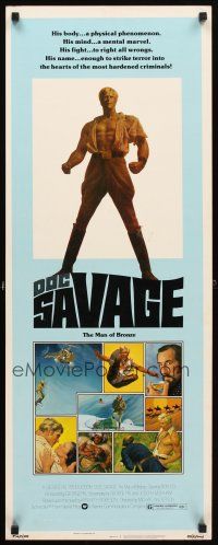4g284 DOC SAVAGE insert '75 Ron Ely is The Man of Bronze, written by George Pal!