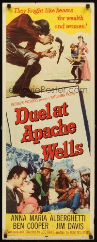 4g292 DUEL AT APACHE WELLS insert '57 they fought like beasts for wealth & Anna Maria Alberghetti!