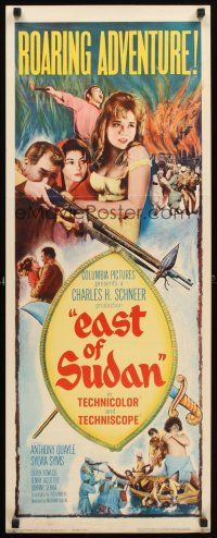 4g296 EAST OF SUDAN insert '64 Anthony Quayle, Sylvia Syms, first Jenny Agutter!