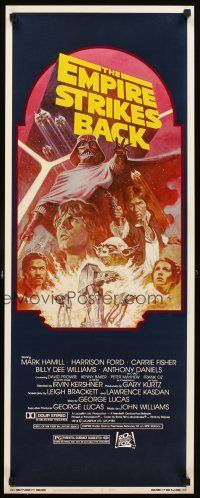 4g299 EMPIRE STRIKES BACK insert R82 George Lucas sci-fi classic, cool artwork by Tom Jung!
