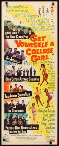 4g338 GET YOURSELF A COLLEGE GIRL insert '64 hip-est happiest rock & roll show, Dave Clark 5