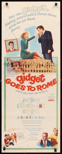 4g339 GIDGET GOES TO ROME insert '63 James Darren & Cindy Carol by Italy's Colisseum!
