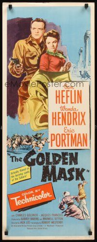 4g346 GOLDEN MASK insert '54 Van Heflin, Wanda Hendrix, actually filmed in the Sahara!