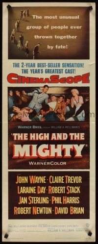 4g374 HIGH & THE MIGHTY insert '54 directed by William Wellman, John Wayne, Claire Trevor!