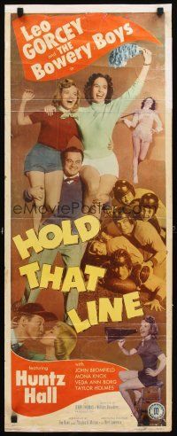 4g379 HOLD THAT LINE insert '52 Leo Gorcey & The Bowery Boys, college football!