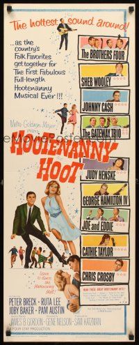 4g381 HOOTENANNY HOOT insert '63 Johnny Cash and a ton of top country music stars!