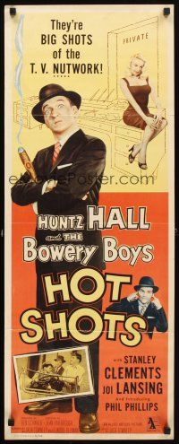 4g384 HOT SHOTS insert '56 Huntz Hall & The Bowery Boys, sexy Joi Lansing!
