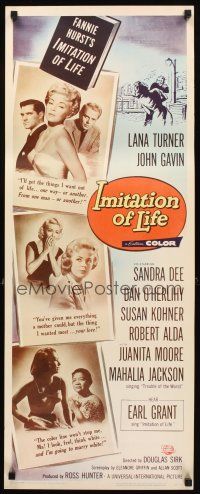 4g394 IMITATION OF LIFE insert '59 art of sexy Lana Turner, Sandra Dee, from Fannie Hurst novel!