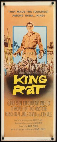 4g419 KING RAT insert '65 art of George Segal & Tom Courtenay, James Clavell, World War II POWs!