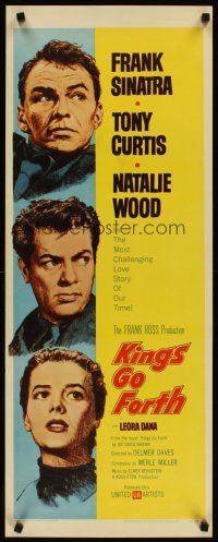4g421 KINGS GO FORTH insert '58 artwork portraits of Frank Sinatra, Tony Curtis & Natalie Wood!