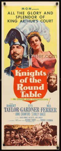 4g423 KNIGHTS OF THE ROUND TABLE insert R62 Robert Taylor as Lancelot, sexy Ava Gardner as Guinevere