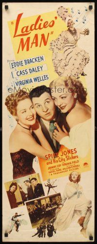 4g426 LADIES' MAN insert '46 wacky image of Eddie Bracken, Cass Daley & Virginia Welles!