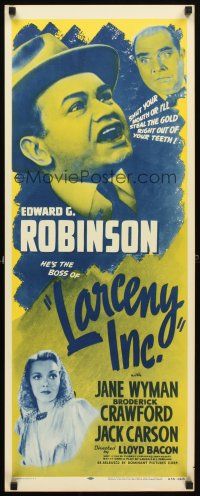4g431 LARCENY INC. insert R56 Edward G. Robinson will steal the gold right out of your teeth!
