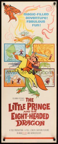 4g440 LITTLE PRINCE & THE 8 HEADED DRAGON insert '64 cool early Japanese fantasy anime!