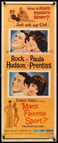 4g472 MAN'S FAVORITE SPORT insert '64 fake fishing expert Rock Hudson in love w/Paula Prentiss!