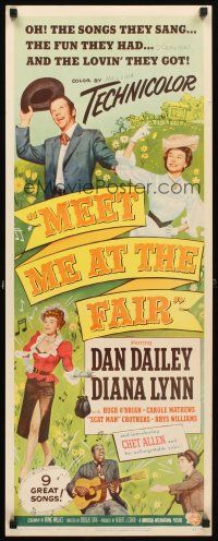 4g484 MEET ME AT THE FAIR insert '53 Dan Dailey, Diana Lynn, Scatman Crothers, musical art!